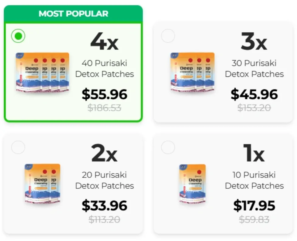Purisaki Deep Cleansing Foot Pads Pricing USA